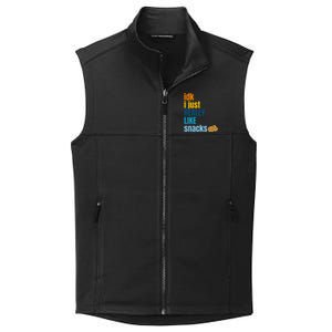 Idk I Just Really Like Snacks Funny Boy Girl Food Collective Smooth Fleece Vest