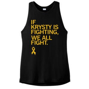 Iowa If Krysty Is Fighting We All Fight Ladies PosiCharge Tri-Blend Wicking Tank