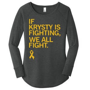 Iowa If Krysty Is Fighting We All Fight Women's Perfect Tri Tunic Long Sleeve Shirt