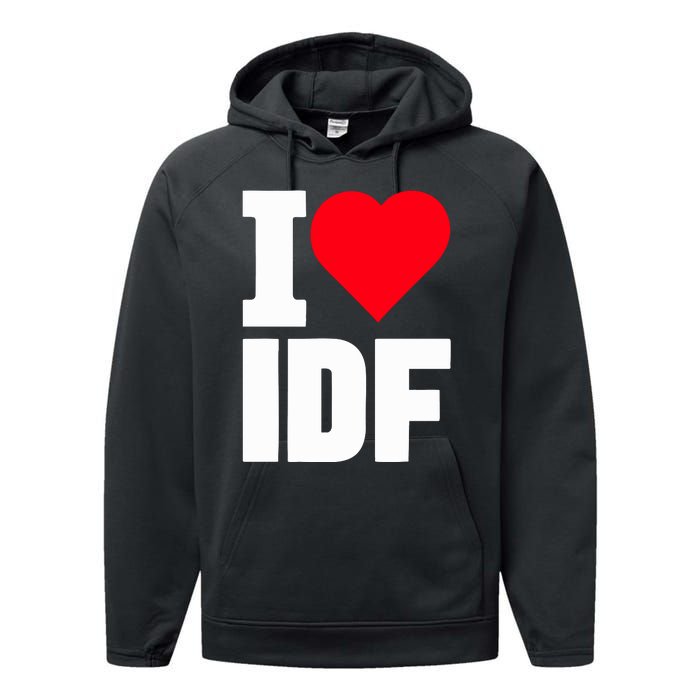 Israelheart I Love Idf Performance Fleece Hoodie