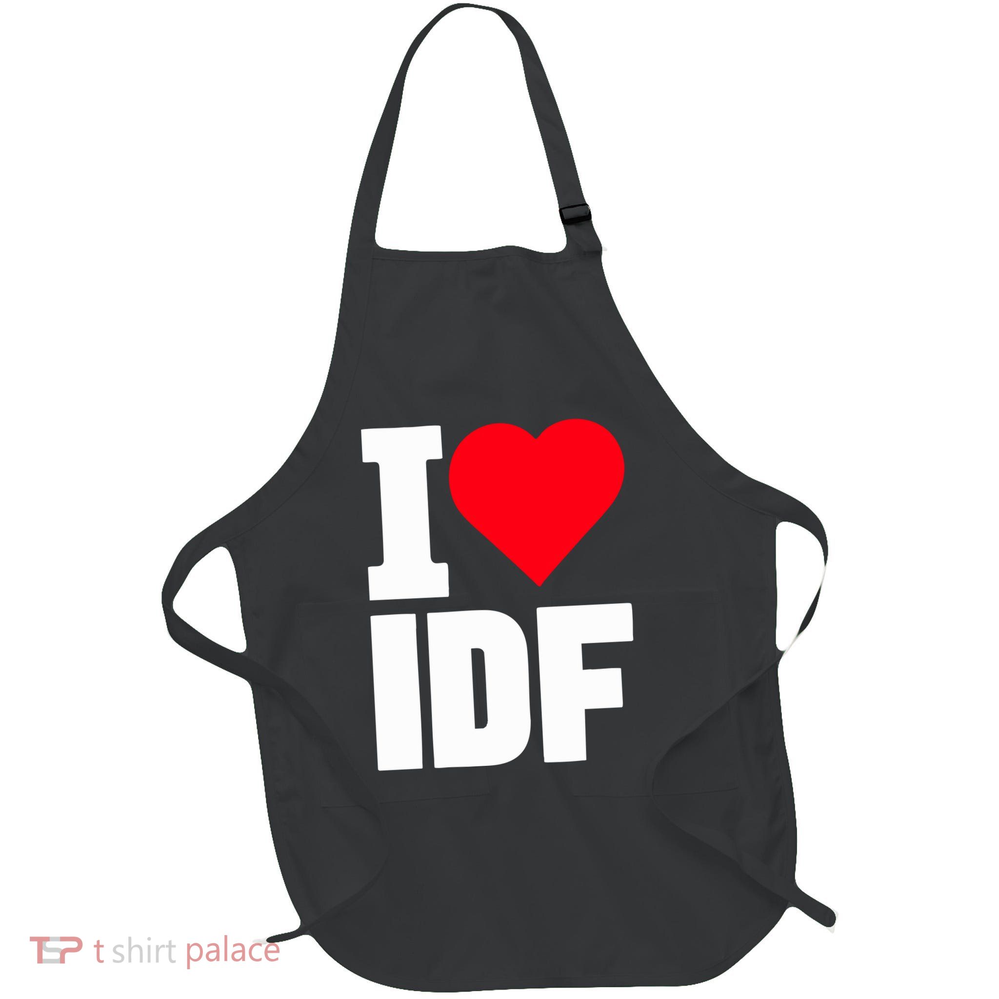 Israelheart I Love Idf Full-Length Apron With Pockets