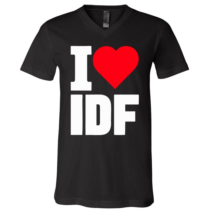 Israelheart I Love Idf V-Neck T-Shirt