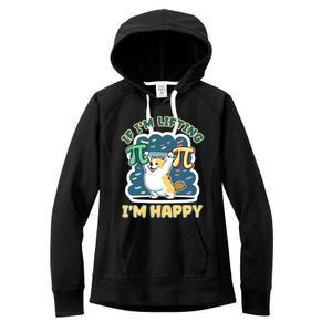 If Im Lifting Im Happy Dog Design Bodybuilding Pi Day Gift Women's Fleece Hoodie