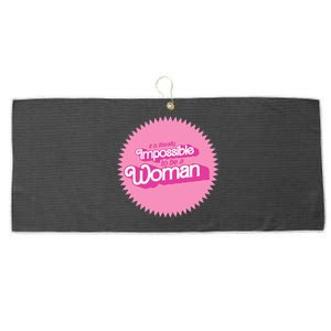 It Is Literally Impossible To Be A Woman Harris True Winner Large Microfiber Waffle Golf Towel