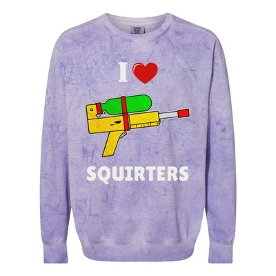 Ilovesquirtersheartdesignilovesquirters.Png Colorblast Crewneck Sweatshirt