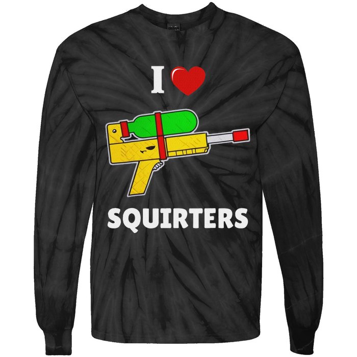 Ilovesquirtersheartdesignilovesquirters.Png Tie-Dye Long Sleeve Shirt