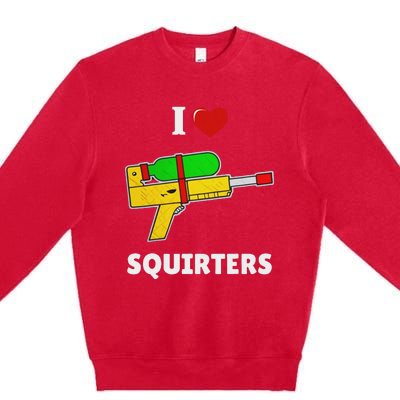 Ilovesquirtersheartdesignilovesquirters.Png Premium Crewneck Sweatshirt