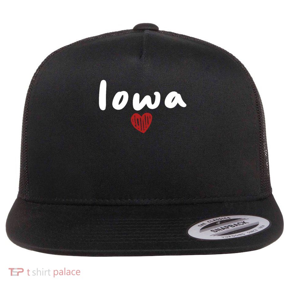 Iowa I Love Iowa Flat Bill Trucker Hat
