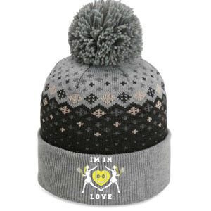 I'm In Love Funny Female Tennis Player Saying Slogan Gift The Baniff Cuffed Pom Beanie