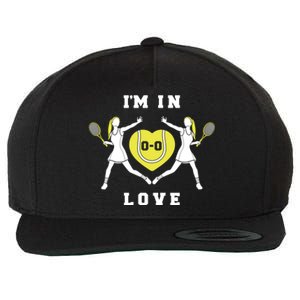 I'm In Love Funny Female Tennis Player Saying Slogan Gift Wool Snapback Cap