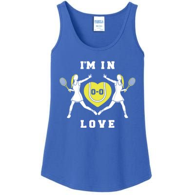 I'm In Love Funny Female Tennis Player Saying Slogan Gift Ladies Essential Tank