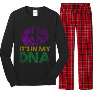 Its In My Dna Fingerprint Masquerade Costume Mardi Gras Cute Gift Long Sleeve Pajama Set