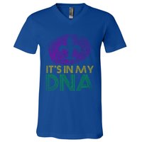 Its In My Dna Fingerprint Masquerade Costume Mardi Gras Cute Gift V-Neck T-Shirt