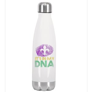 Its In My Dna Fingerprint Masquerade Costume Mardi Gras Cute Gift Stainless Steel Insulated Water Bottle