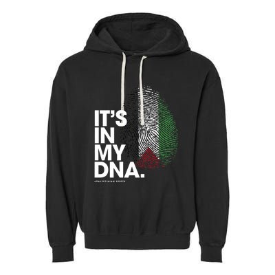 Its In My Dna Palestine Flag Palestinian Roots Garment-Dyed Fleece Hoodie