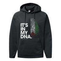 Its In My Dna Palestine Flag Palestinian Roots Performance Fleece Hoodie