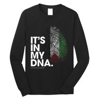 Its In My Dna Palestine Flag Palestinian Roots Long Sleeve Shirt