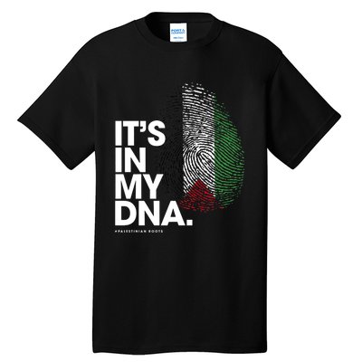 Its In My Dna Palestine Flag Palestinian Roots Tall T-Shirt