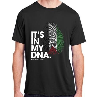 Its In My Dna Palestine Flag Palestinian Roots Adult ChromaSoft Performance T-Shirt