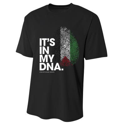 Its In My Dna Palestine Flag Palestinian Roots Performance Sprint T-Shirt