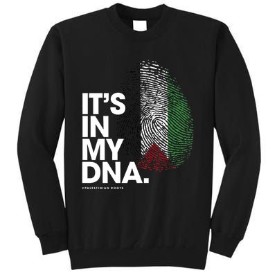 Its In My Dna Palestine Flag Palestinian Roots Tall Sweatshirt