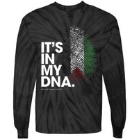 Its In My Dna Palestine Flag Palestinian Roots Tie-Dye Long Sleeve Shirt