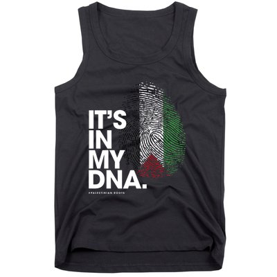 Its In My Dna Palestine Flag Palestinian Roots Tank Top