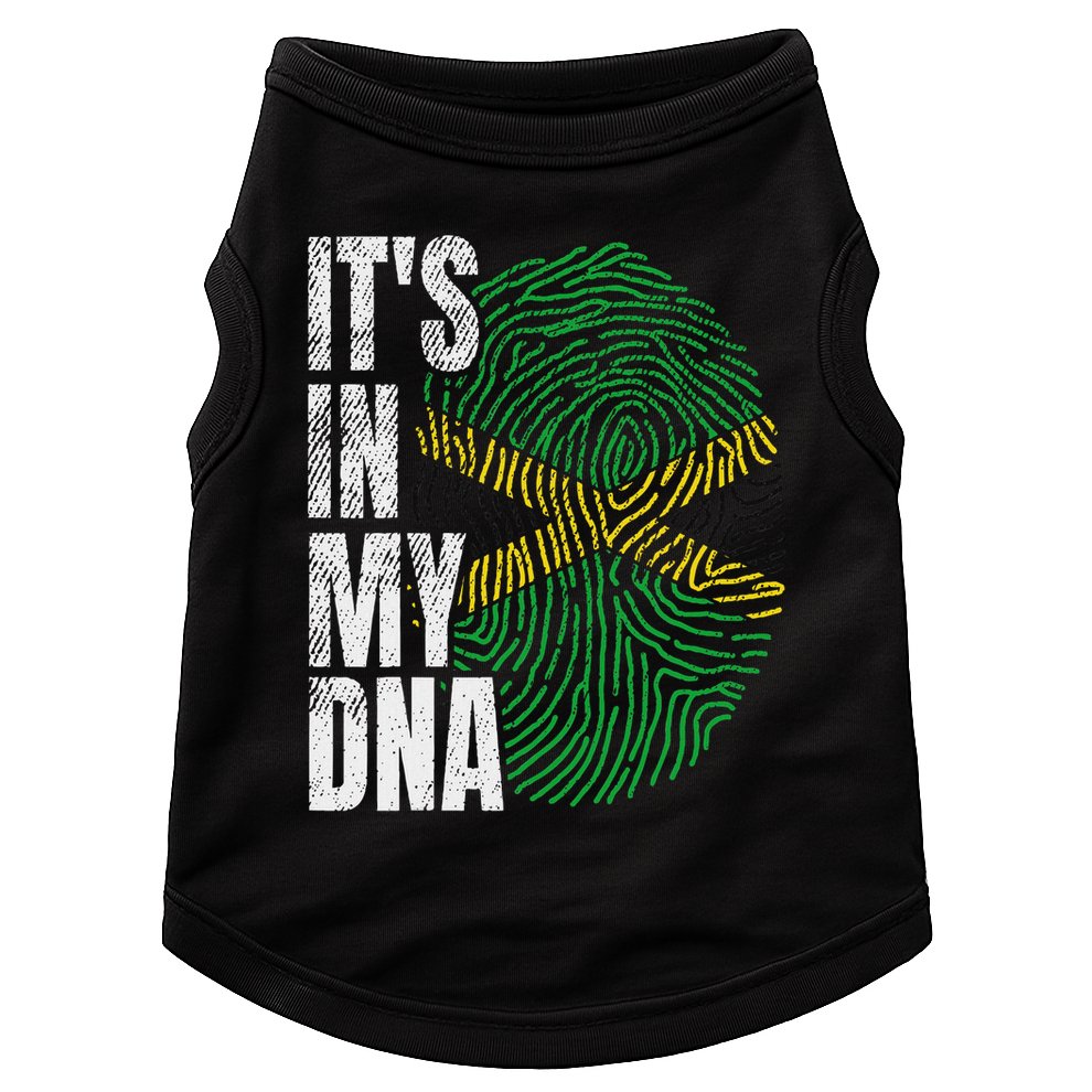 It's In My Dna Jamaican Flag Jamaica Boy Girl Gift Doggie Tank