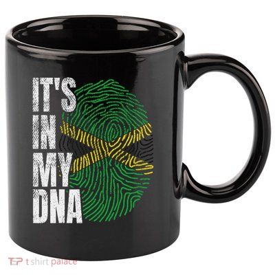 It's In My Dna Jamaican Flag Jamaica Boy Girl Gift 11oz C Handle Ceramic Mug