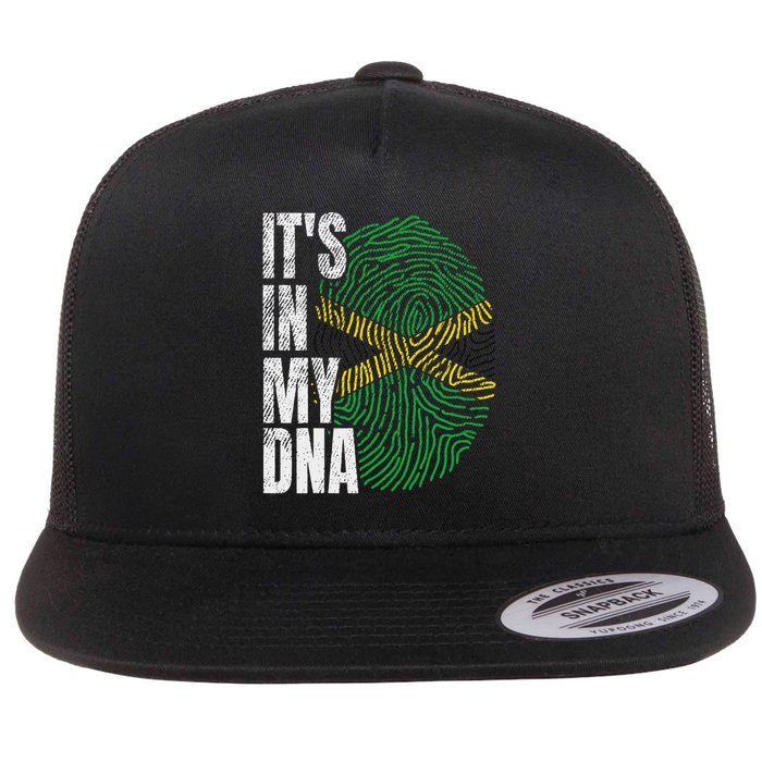 It's In My Dna Jamaican Flag Jamaica Boy Girl Gift Flatbill Hat