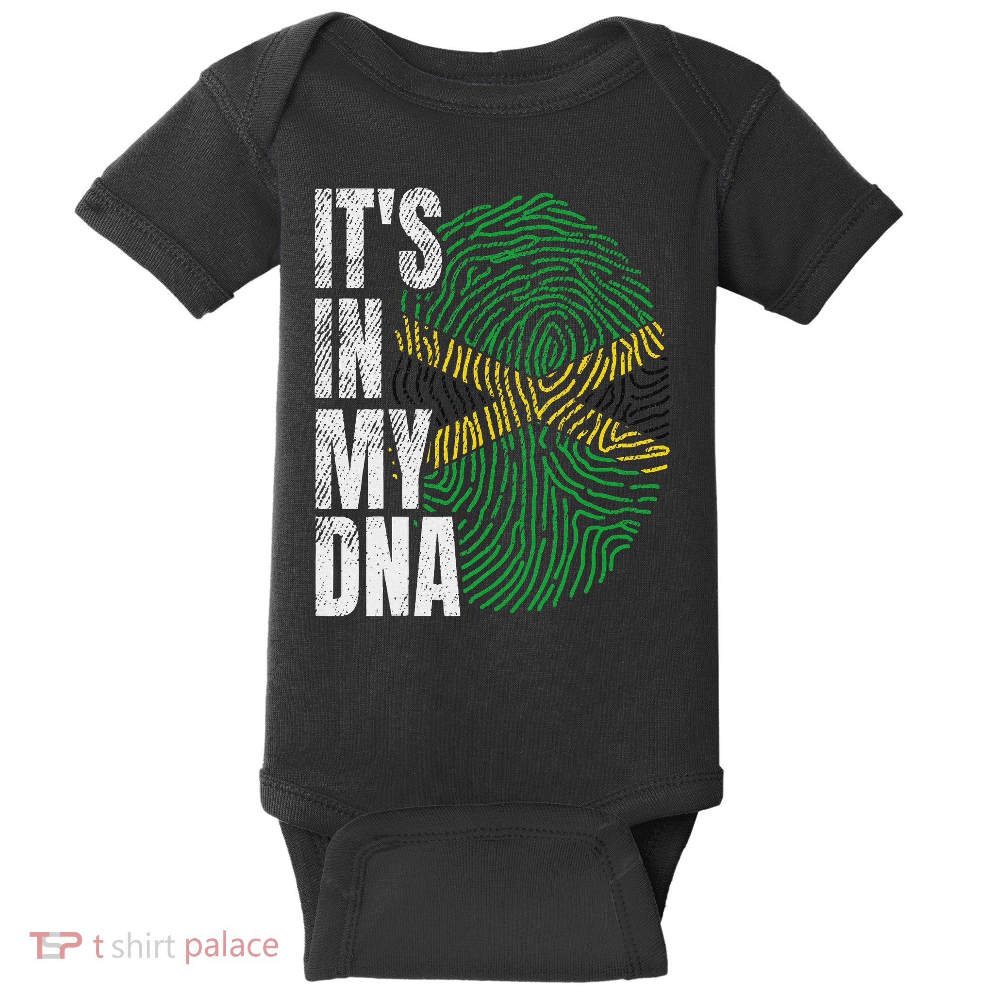 It's In My Dna Jamaican Flag Jamaica Boy Girl Gift Baby Bodysuit