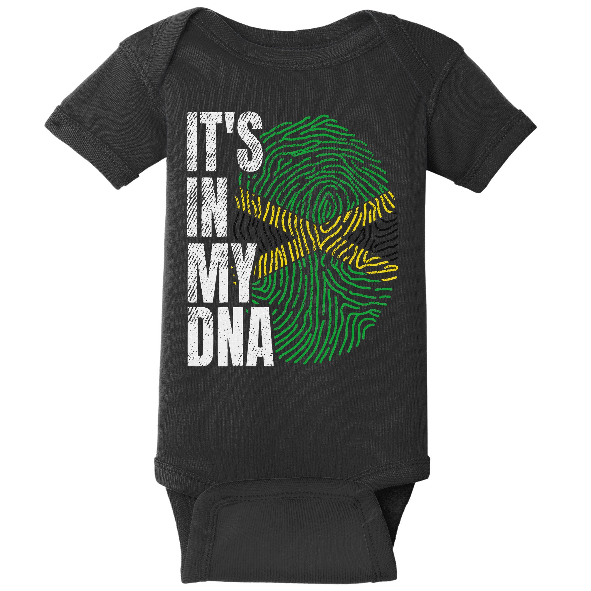 It's In My Dna Jamaican Flag Jamaica Boy Girl Gift Baby Bodysuit