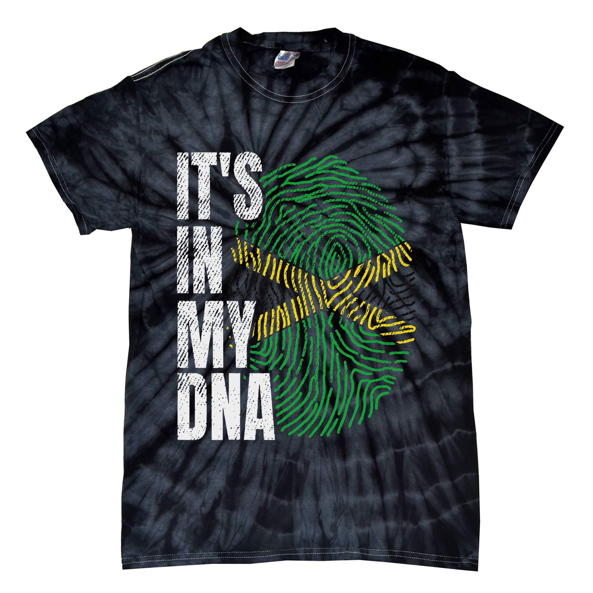 It's In My Dna Jamaican Flag Jamaica Boy Girl Gift Tie-Dye T-Shirt