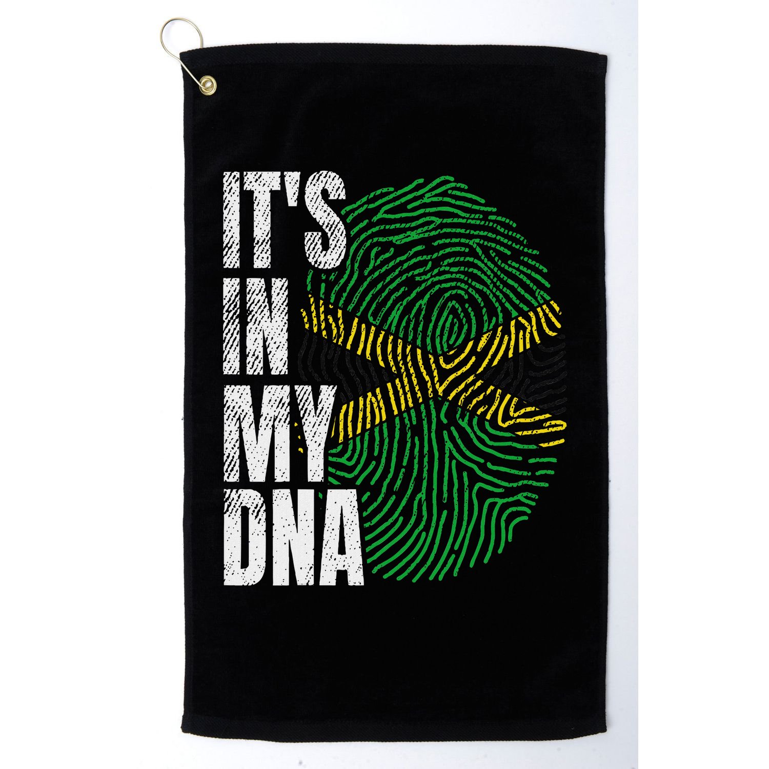 It's In My Dna Jamaican Flag Jamaica Boy Girl Gift Golf Towel