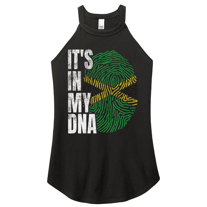 It's In My Dna Jamaican Flag Jamaica Boy Girl Gift Women's Perfect Tri Rocker Tank