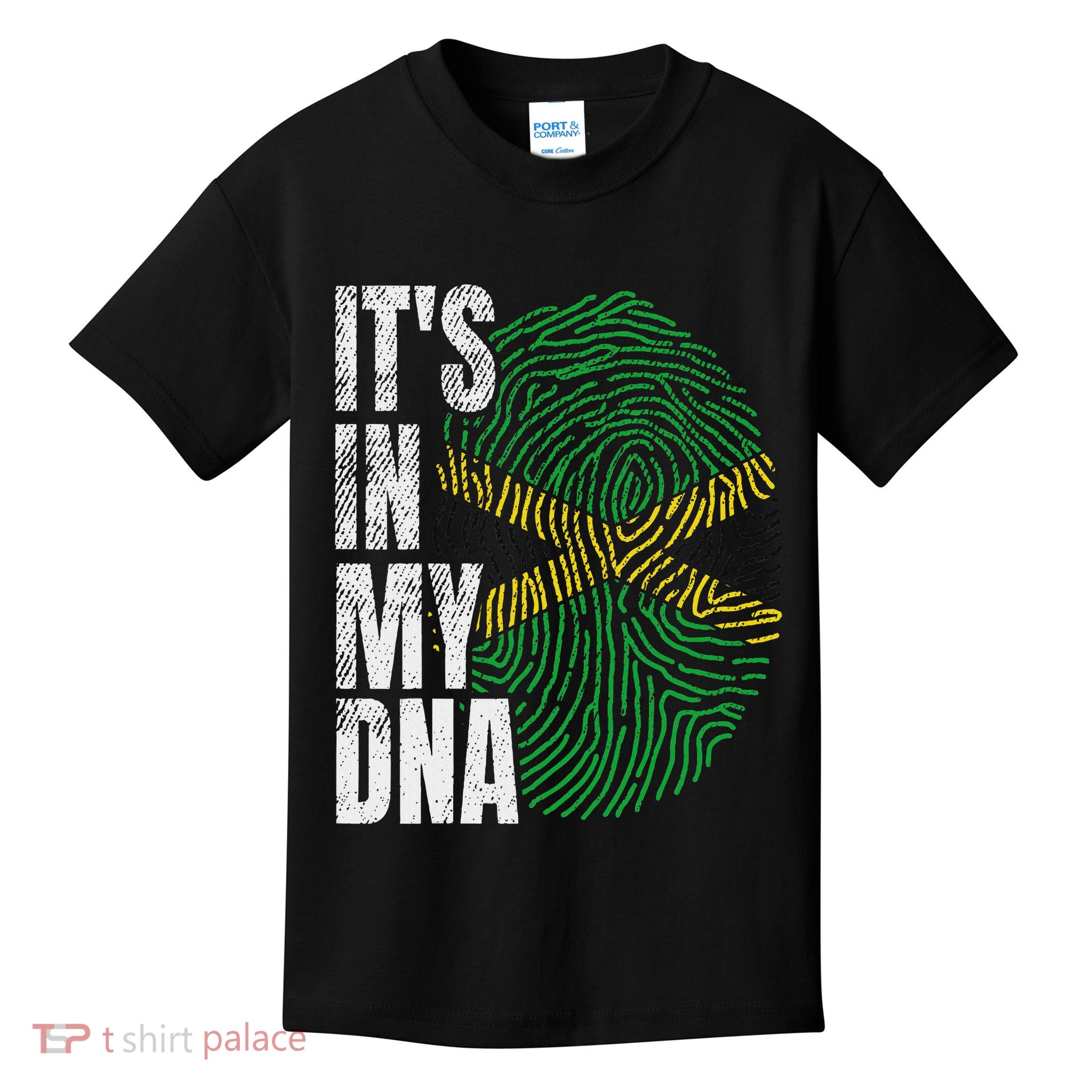 It's In My Dna Jamaican Flag Jamaica Boy Girl Gift Kids T-Shirt