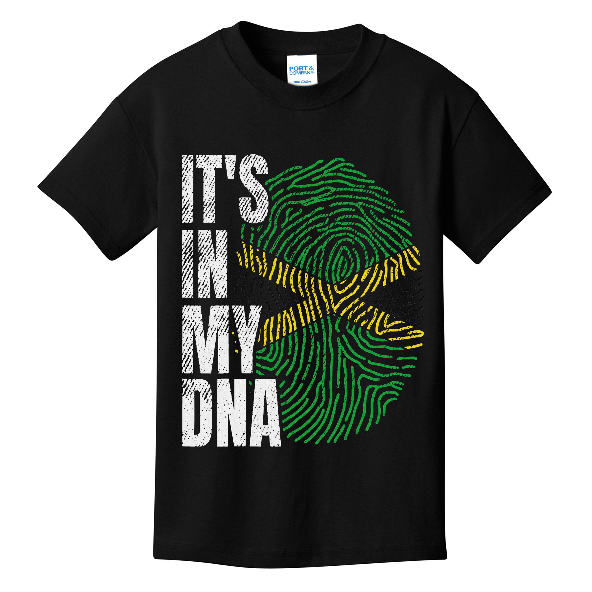 It's In My Dna Jamaican Flag Jamaica Boy Girl Gift Kids T-Shirt