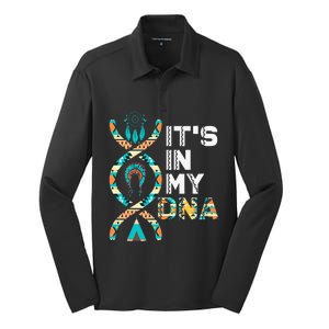 It's In My DNA Indigenous People's Day Native American Silk Touch Performance Long Sleeve Polo