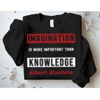 Imagination Is More Important Than Knowledge Albert Einstein Quote Funny Quote Sweatshirt