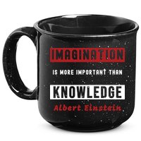 Imagination Is More Important Than Knowledge Albert Einstein Quote Funny Quote 15oz Campfire Ceramic Mug