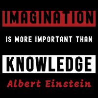 Imagination Is More Important Than Knowledge Albert Einstein Quote Funny Quote Drawstring Bag