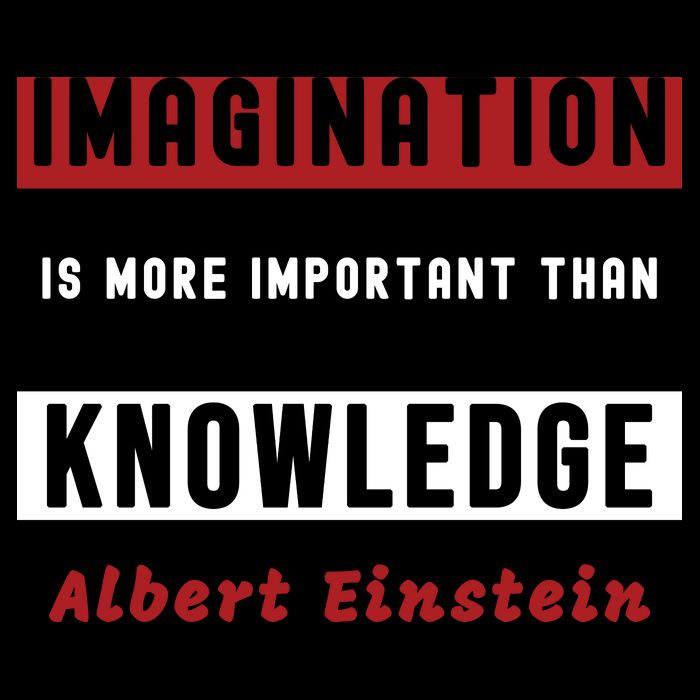 Imagination Is More Important Than Knowledge Albert Einstein Quote Funny Quote Drawstring Bag