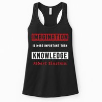 Imagination Is More Important Than Knowledge Albert Einstein Quote Funny Quote Womens Tank Top