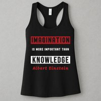 Imagination Is More Important Than Knowledge Albert Einstein Quote Funny Quote Womens Tank Top