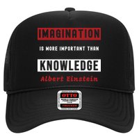 Imagination Is More Important Than Knowledge Albert Einstein Quote Funny Quote Trucker Hat