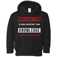 Imagination Is More Important Than Knowledge Albert Einstein Quote Funny Quote Toddler Hoodie
