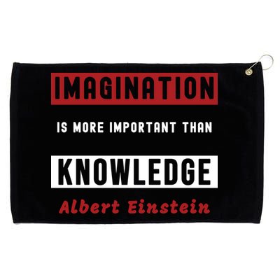 Imagination Is More Important Than Knowledge Albert Einstein Quote Funny Quote Grommeted Golf Towel