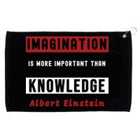 Imagination Is More Important Than Knowledge Albert Einstein Quote Funny Quote Grommeted Golf Towel