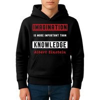 Imagination Is More Important Than Knowledge Albert Einstein Quote Funny Quote Kids Hoodie