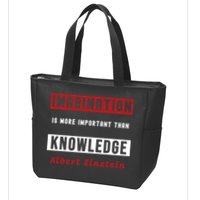 Imagination Is More Important Than Knowledge Albert Einstein Quote Funny Quote Zip Tote Bag